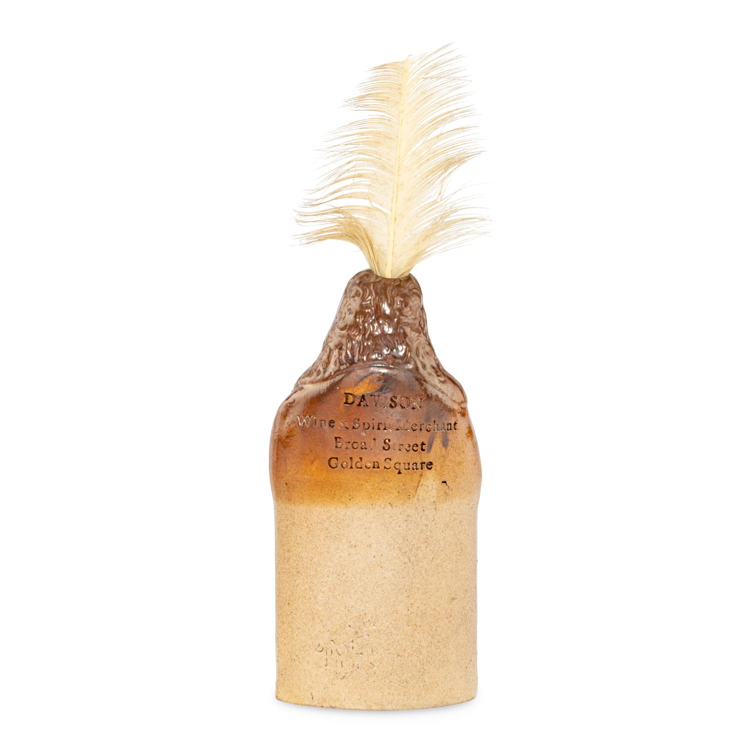 A Lambeth Pottery Salt Glaze Decanter