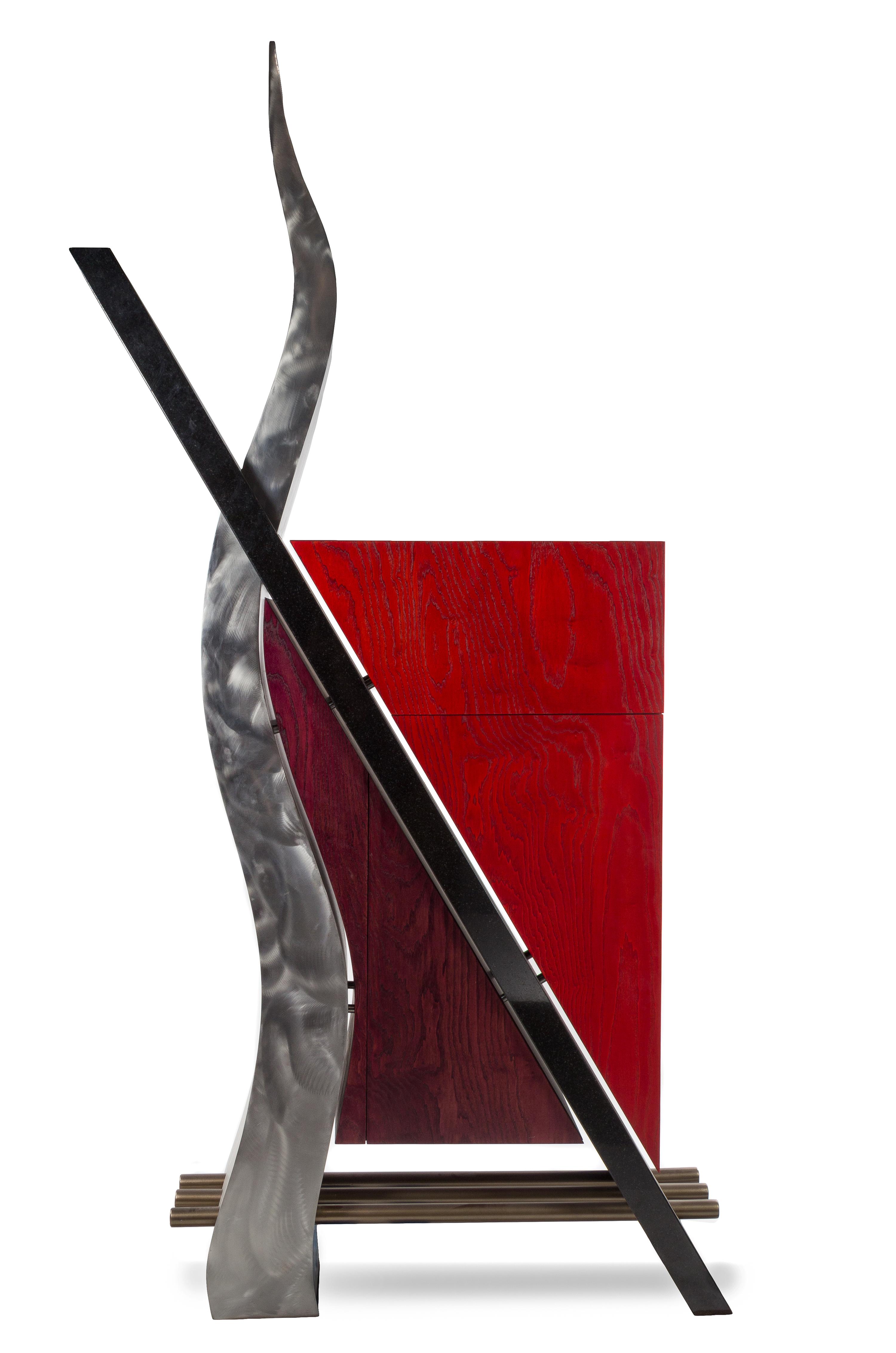Manner of Memphis Group, 1990s, a custom sculptural cabinet