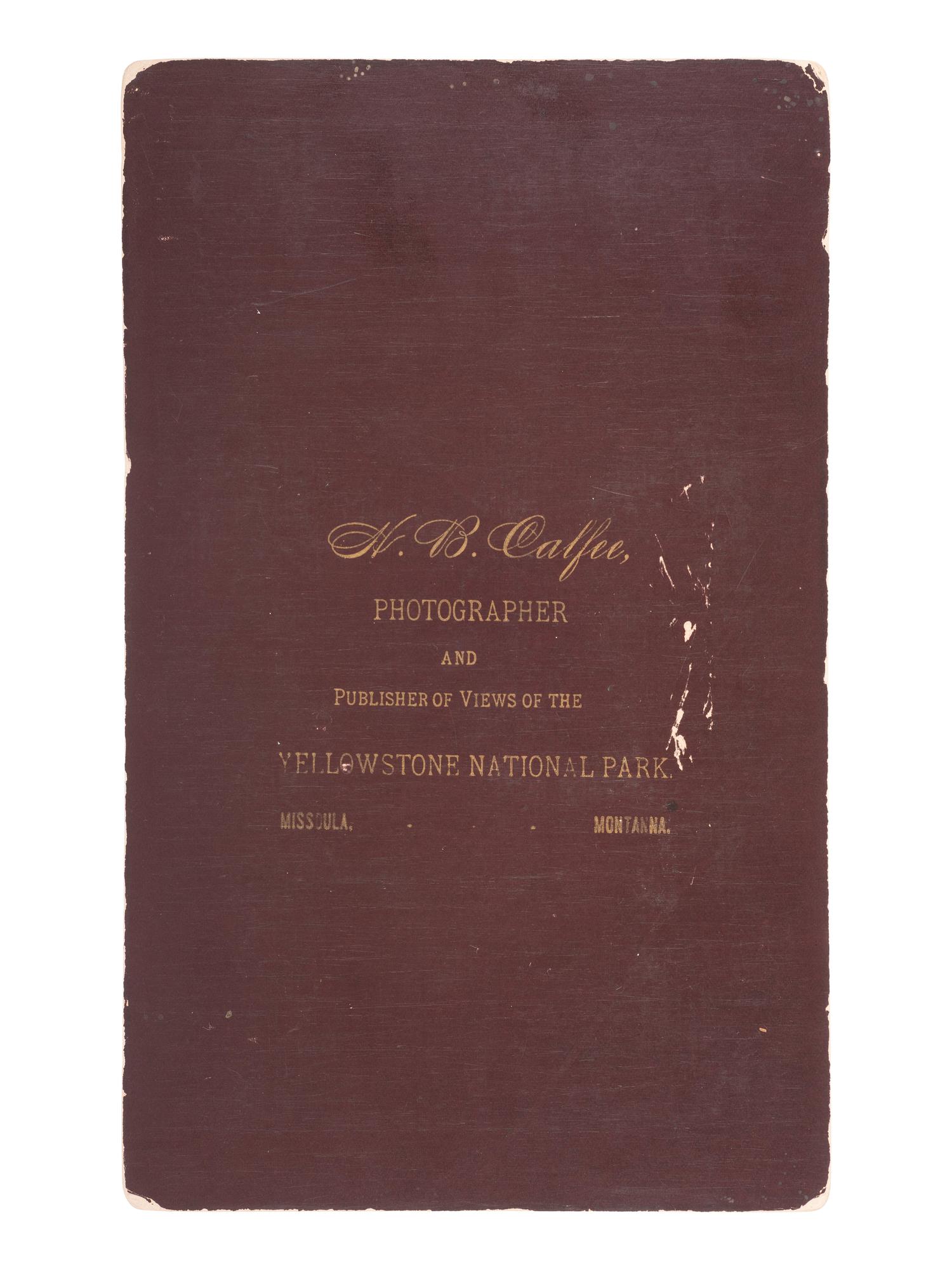 [NATIVE AMERICANS] Boudoir card of 1887 Coeur D'Alene Treaty Delegation. Missoula, MT: H.B. Calfee.