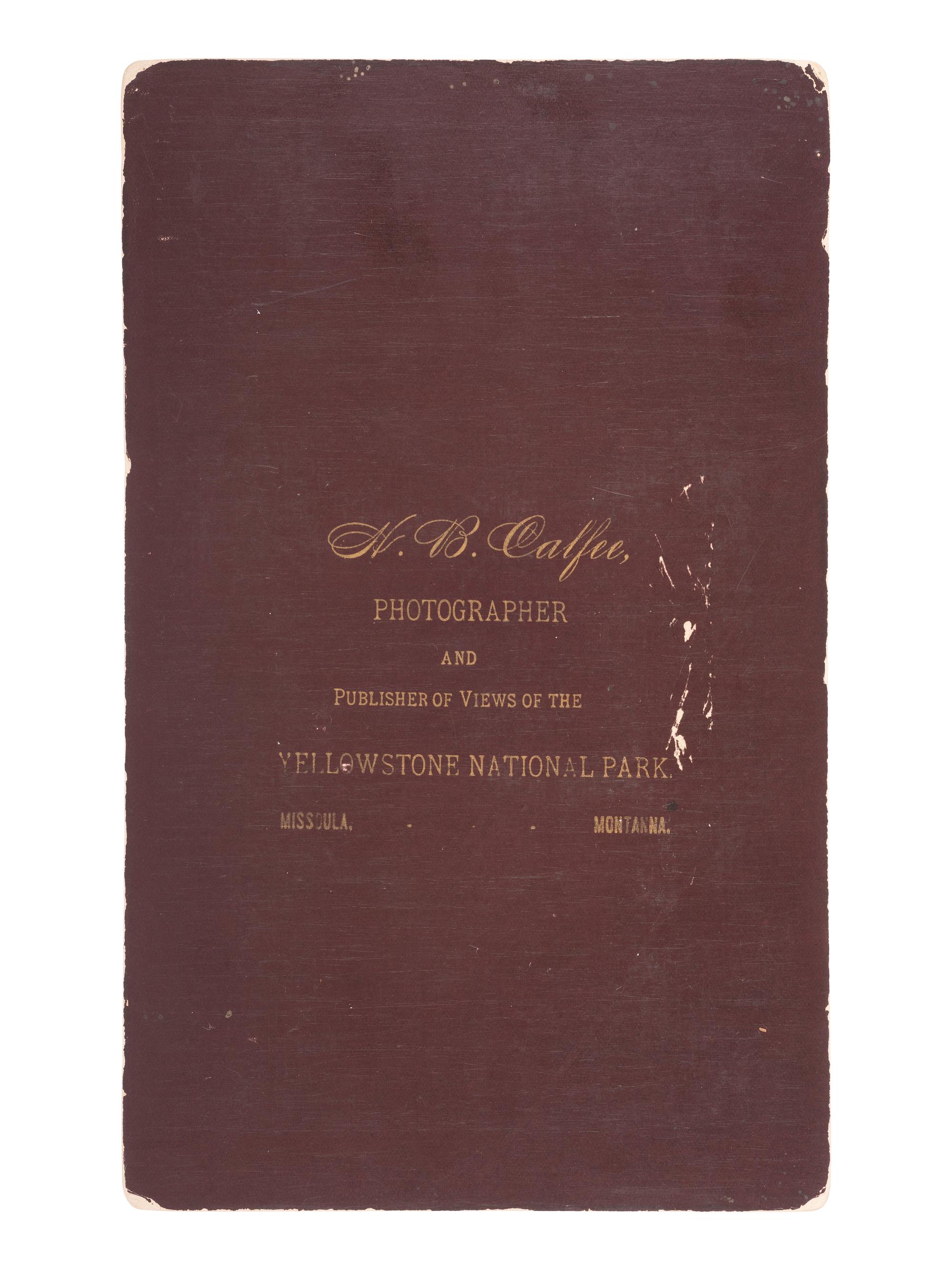 [NATIVE AMERICANS] Boudoir card of 1887 Coeur D'Alene Treaty Delegation. Missoula, MT: H.B. Calfee.