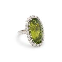 PERIDOT AND DIAMOND RING