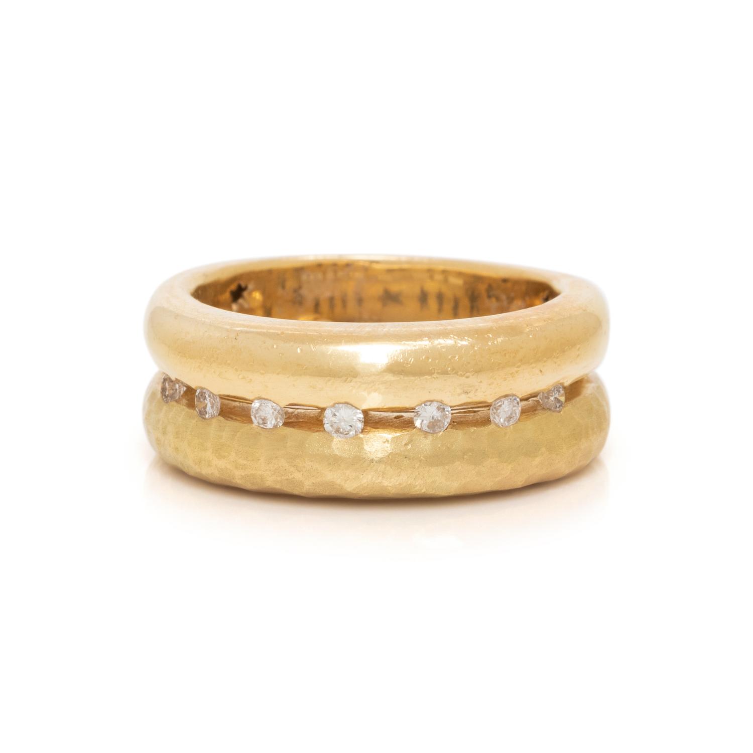 YELLOW GOLD AND DIAMOND RING