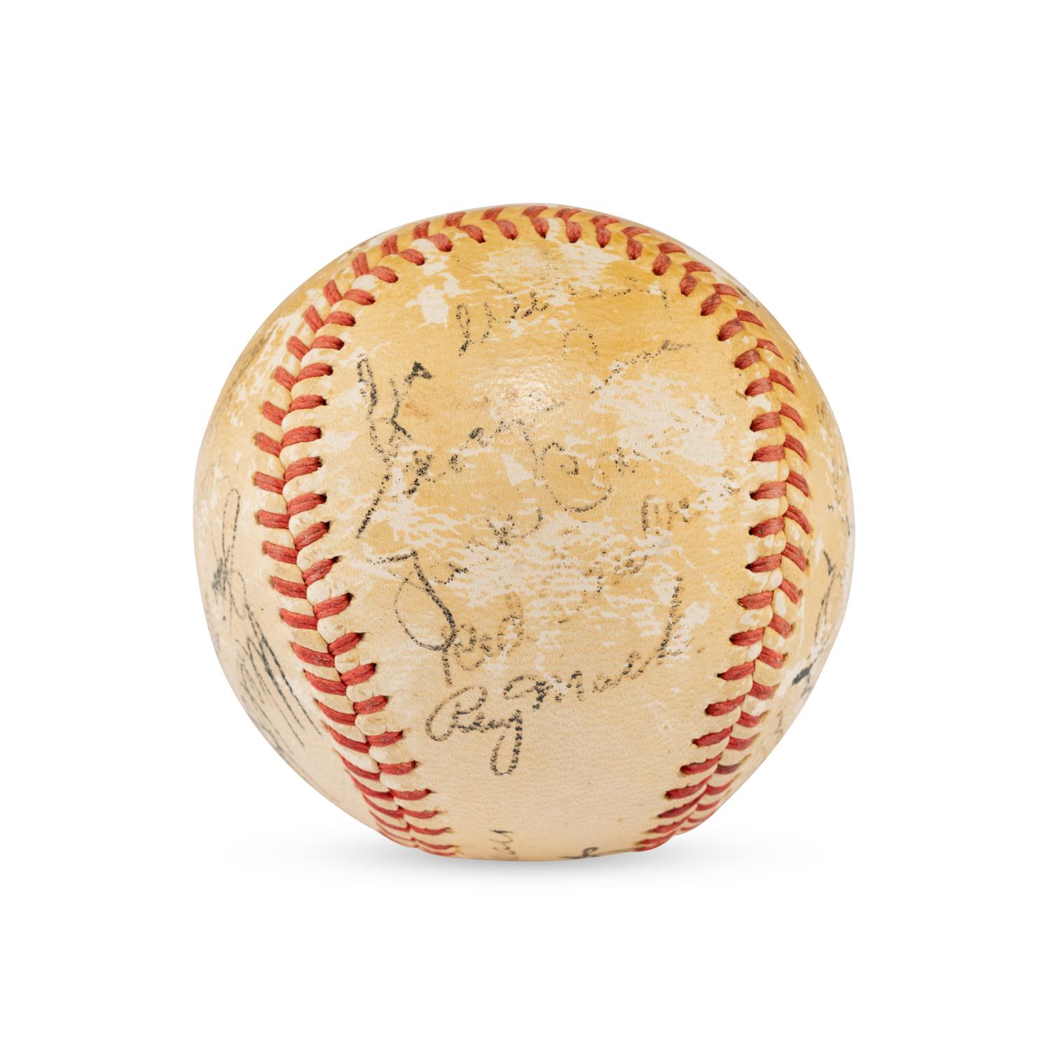 A 1947 Cleveland Indians Team Signed Autograph Baseball