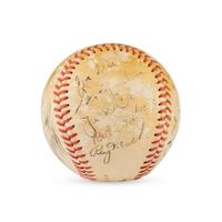 A 1947 Cleveland Indians Team Signed Autograph Baseball