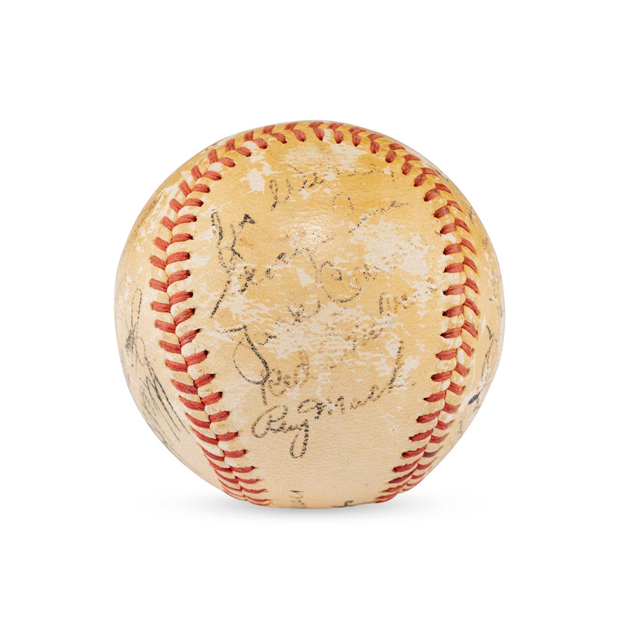 A 1947 Cleveland Indians Team Signed Autograph Baseball