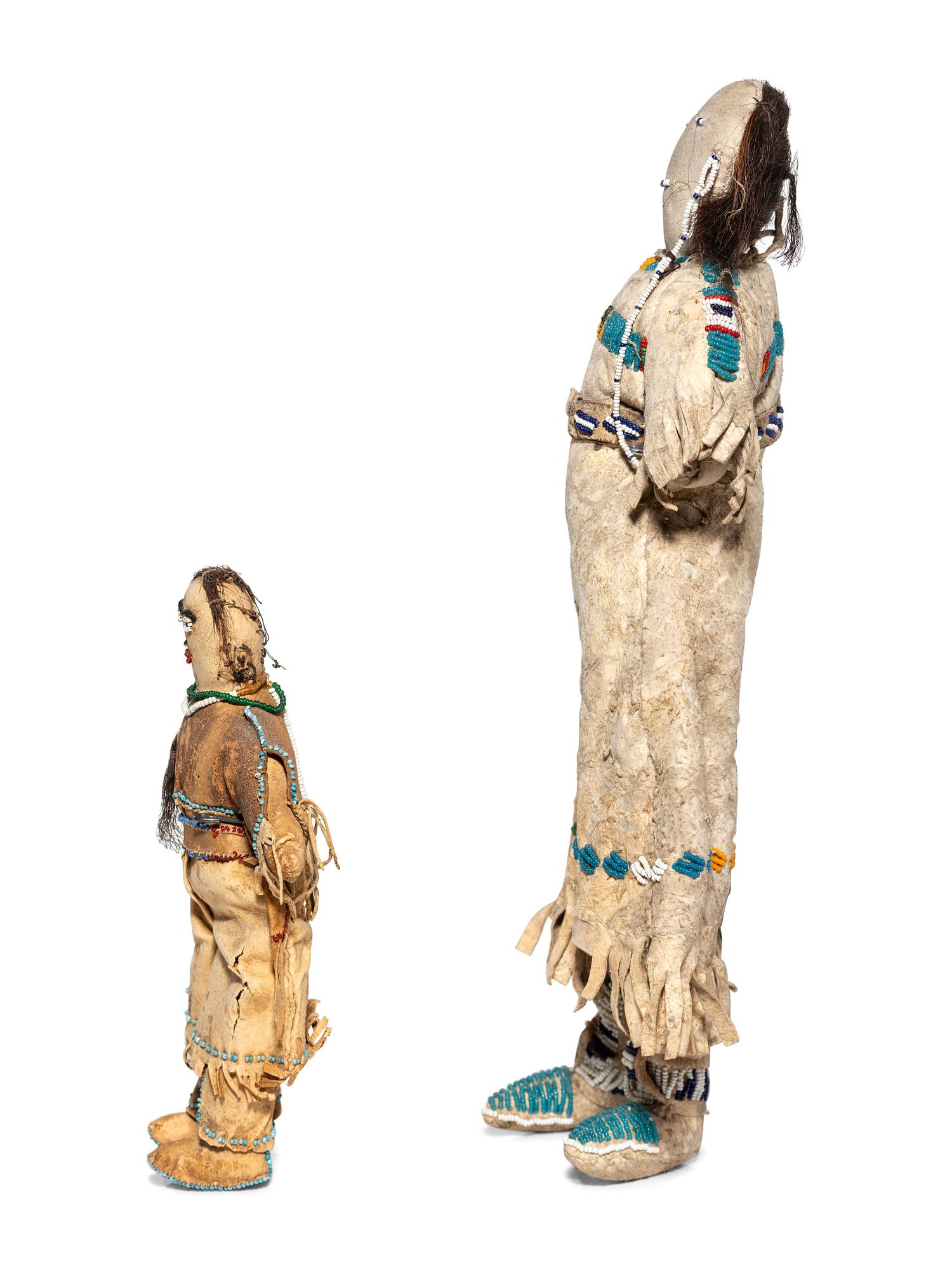 Plains Beaded Hide Dolls