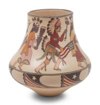 Polychrome Jar, depicting the Santa Clara Comanche Dance