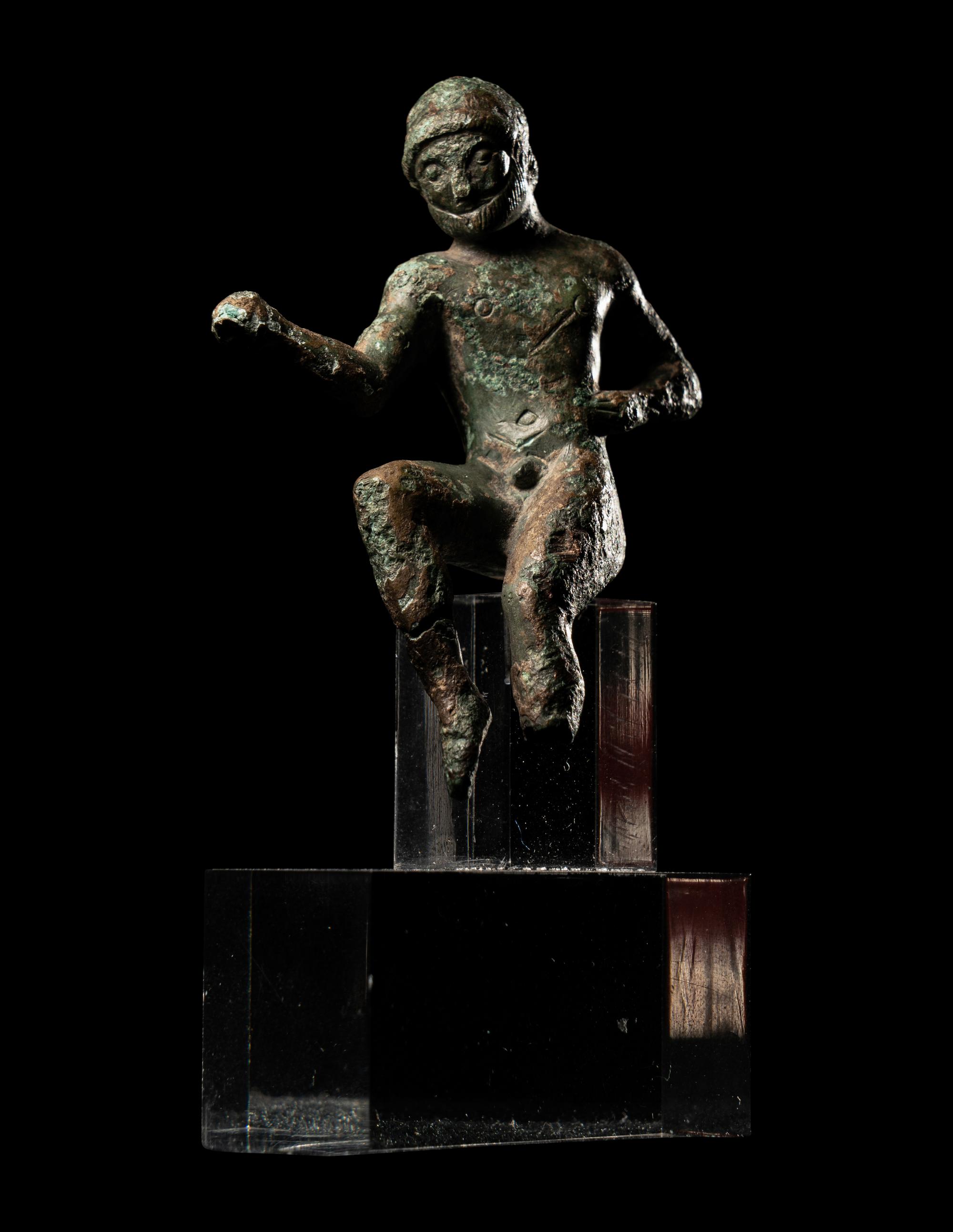 An Attic Bronze Figure of a Horseman