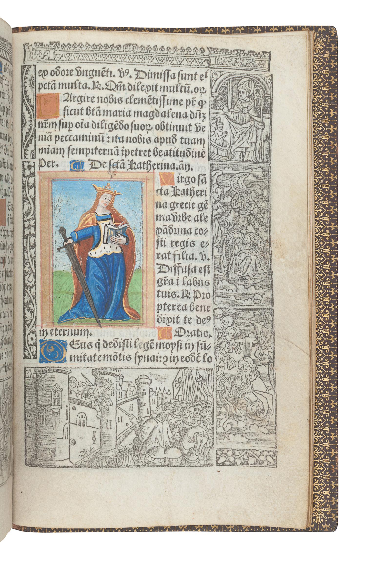 HORAE, Use of Rome. Hore beate marie virginis s[e]c[un]d[u]m usum ecclesie romane totaliter ad longum cum multis suffragiis et orationibus . Paris: Gilles Hardouin for Germain Hardouin, [ca 1521, calendar for 1521-1540].