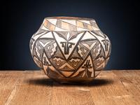 Acoma Polychrome Pottery Olla