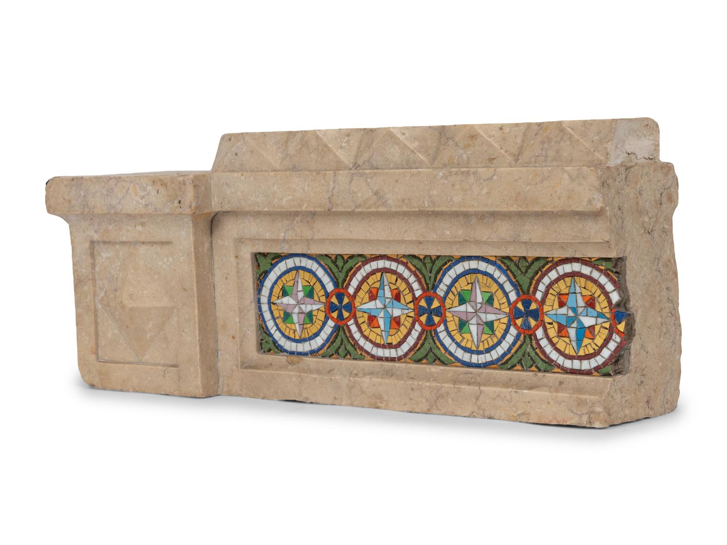 An American Mosaic-Inset Architectural Fragment