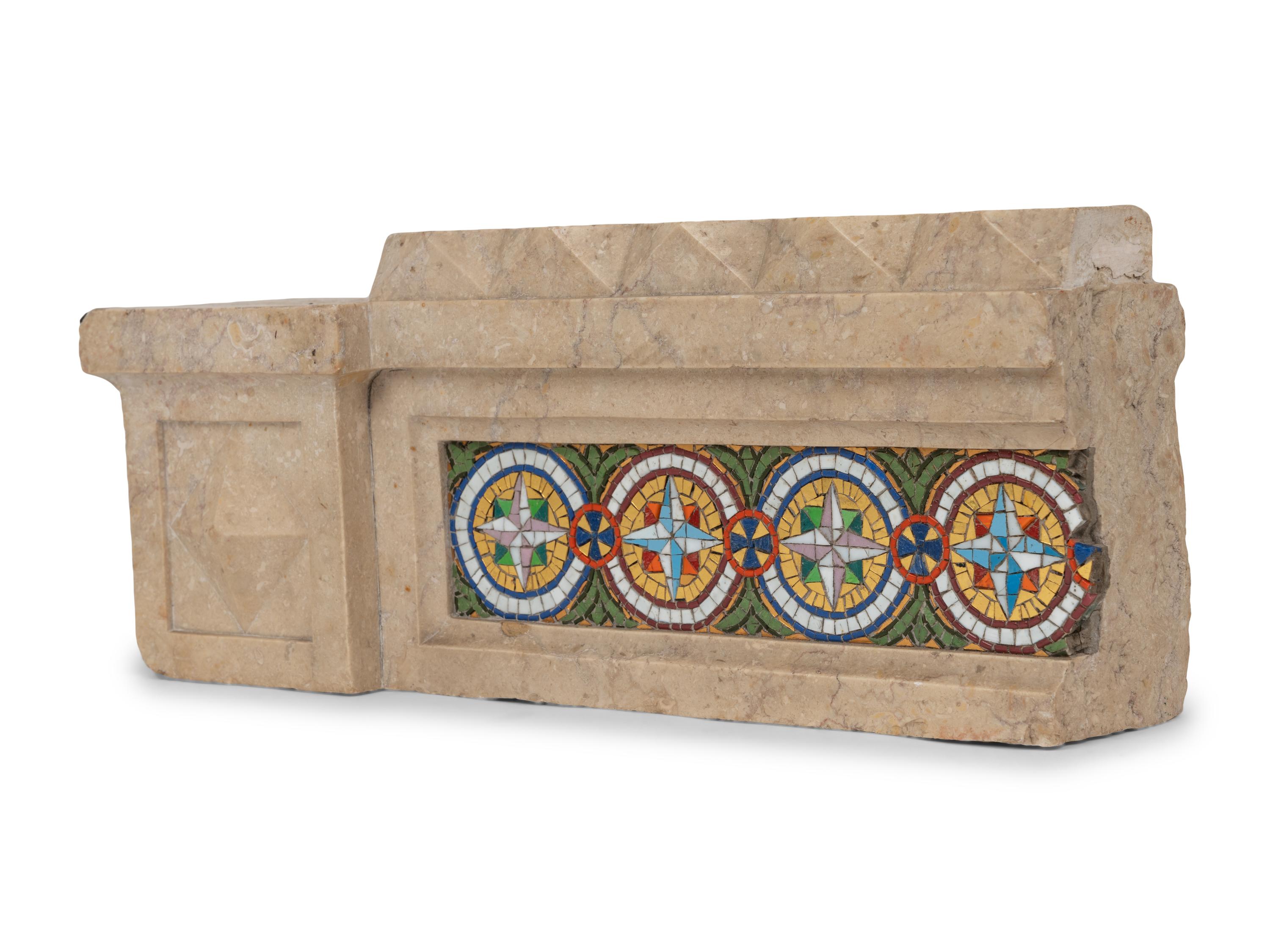 An American Mosaic-Inset Architectural Fragment