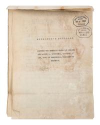 [NATIVE AMERICANS]. Documents involving Native American affairs and allotments.