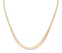 A 14 Karat Tri Color Gold Necklace, 5.30 dwts.