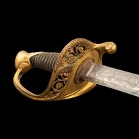 Exceptional Etched Blade Ames US Model 1850 Foot Officer Sword Presented to Colonel (General) Horace Lee & CDV - Published in Thillmann's Civil War Army Swords