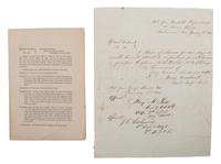 [CIVIL WAR]. A group of 9 documents related to the 7th US Colored Troops including muster rolls and appointments for 2nd Lieutenant Joseph M. Califf.