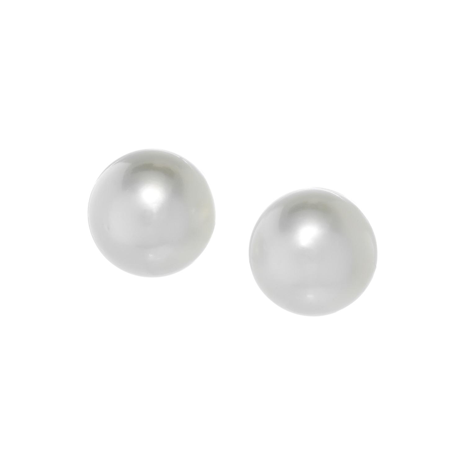 CULTURED SOUTH SEA PEARL EARCLIPS