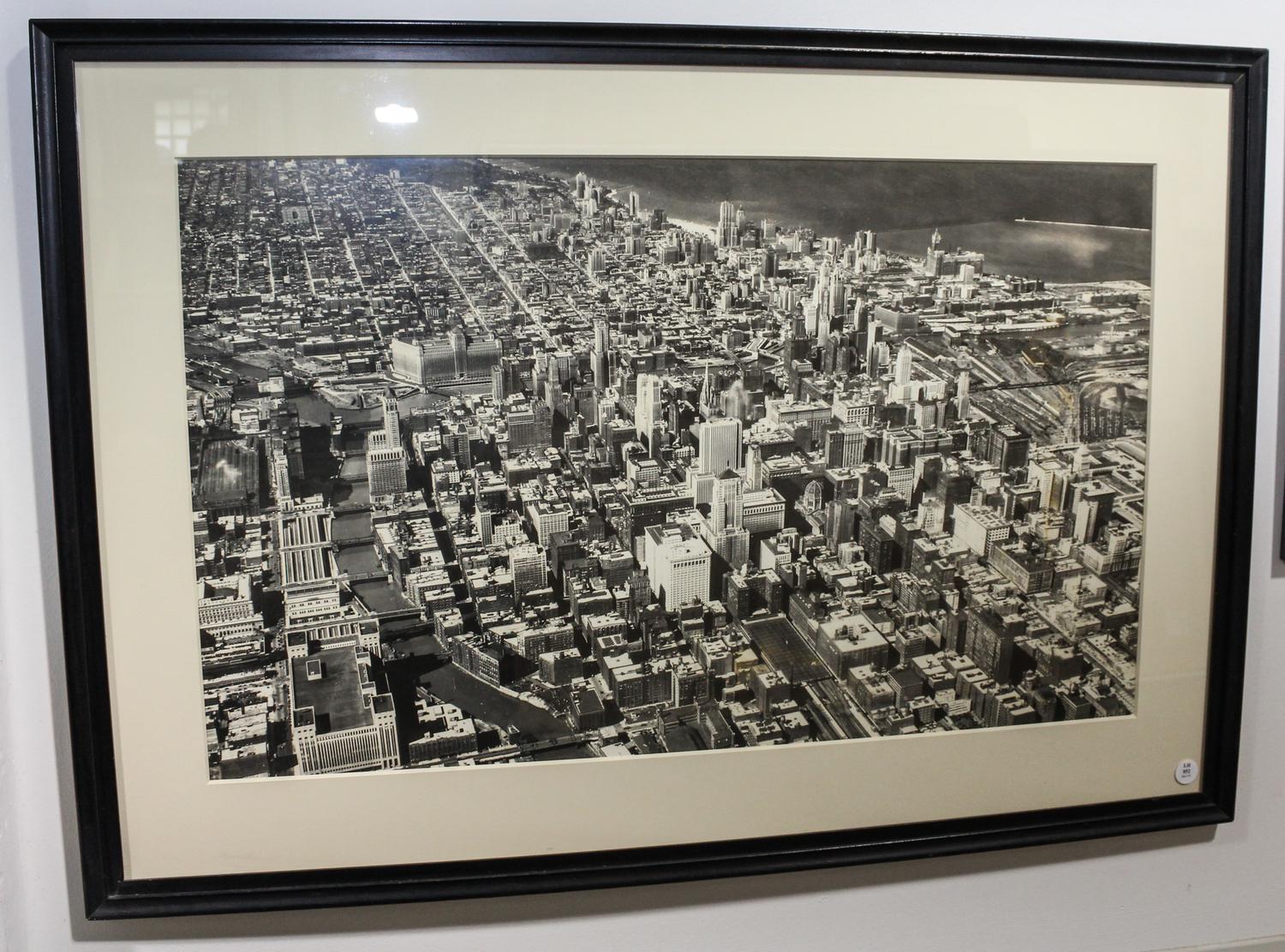 Artist Unknown, (20th century), Aerial View of Downtown Chicago