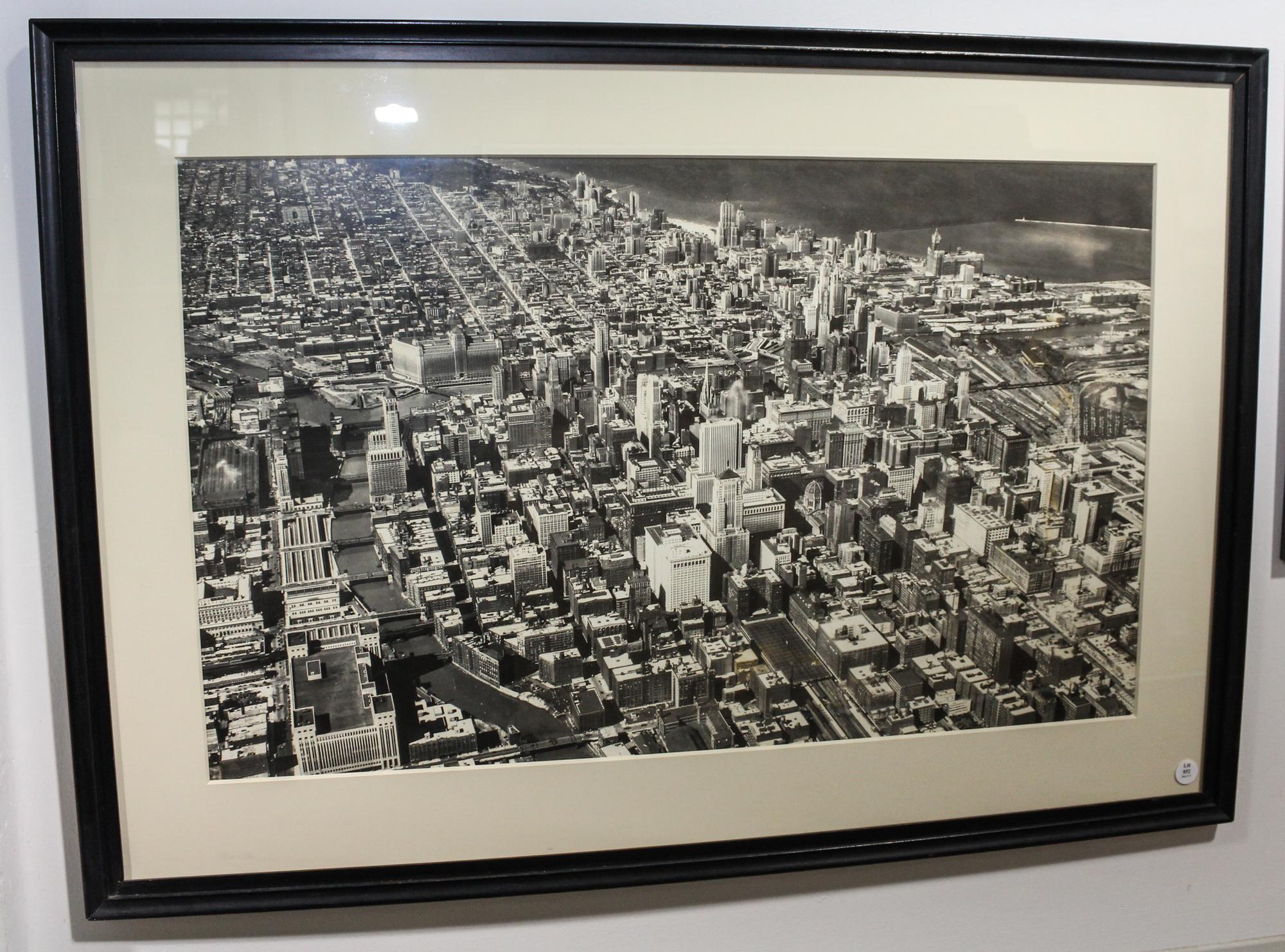 Artist Unknown, (20th century), Aerial View of Downtown Chicago