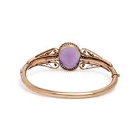 Amethyst and Yellow Gold Bangle Bracelet