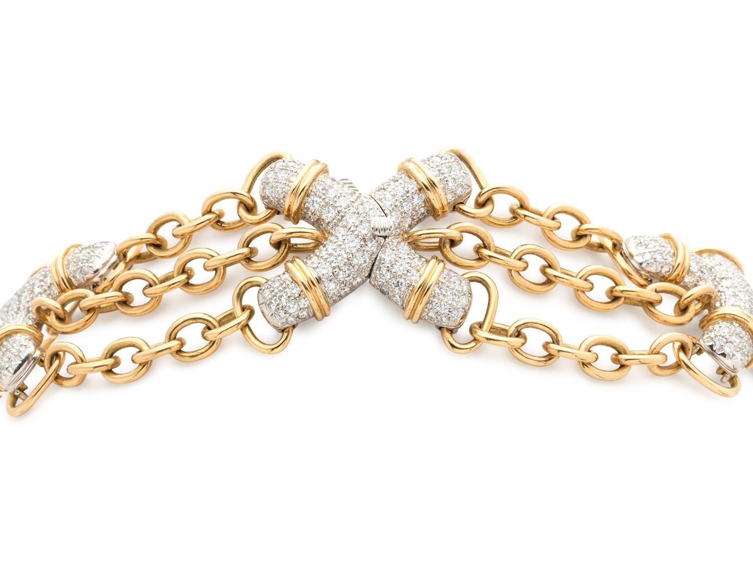 TIFFANY & CO., SCHLUMBERGER, DIAMOND 'X' NECKLACE