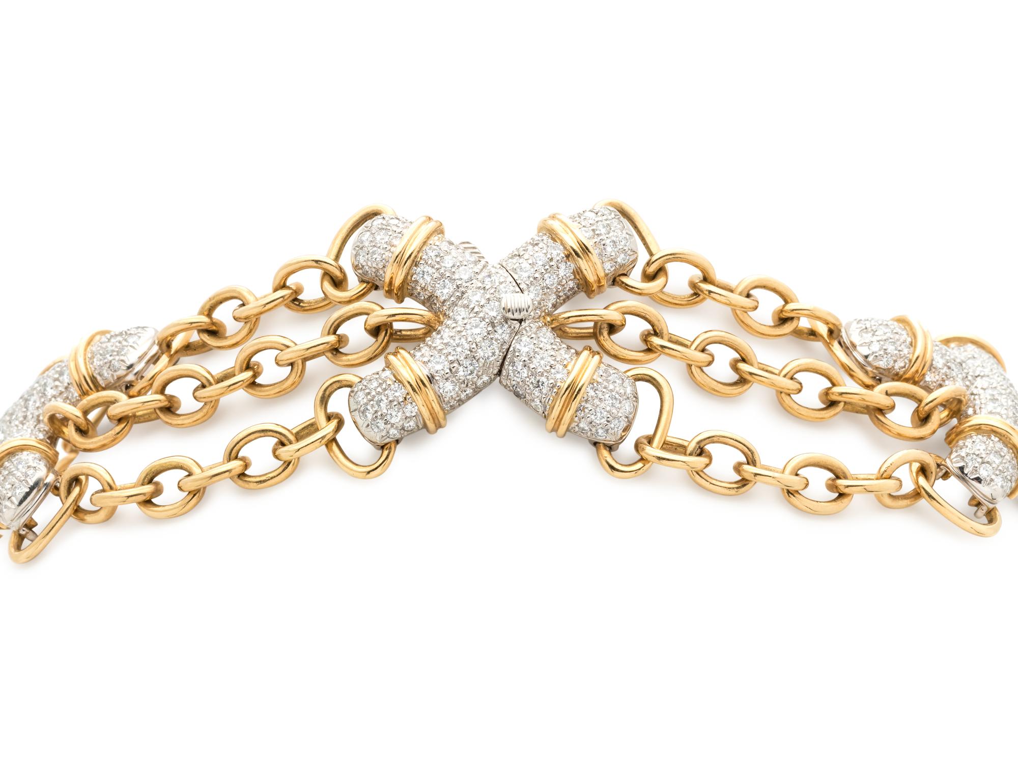 TIFFANY & CO., SCHLUMBERGER, DIAMOND 'X' NECKLACE