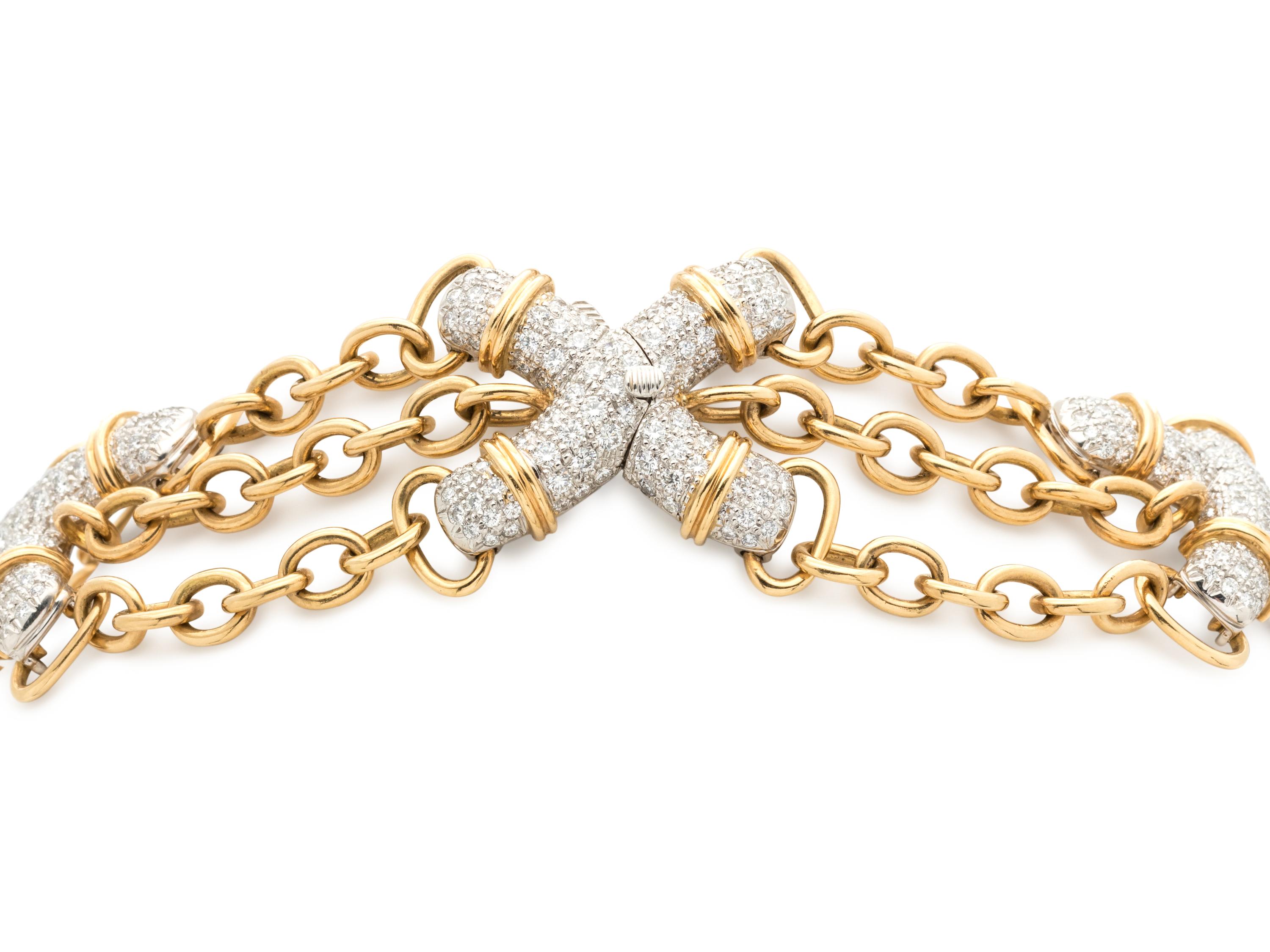 TIFFANY & CO., SCHLUMBERGER, DIAMOND 'X' NECKLACE