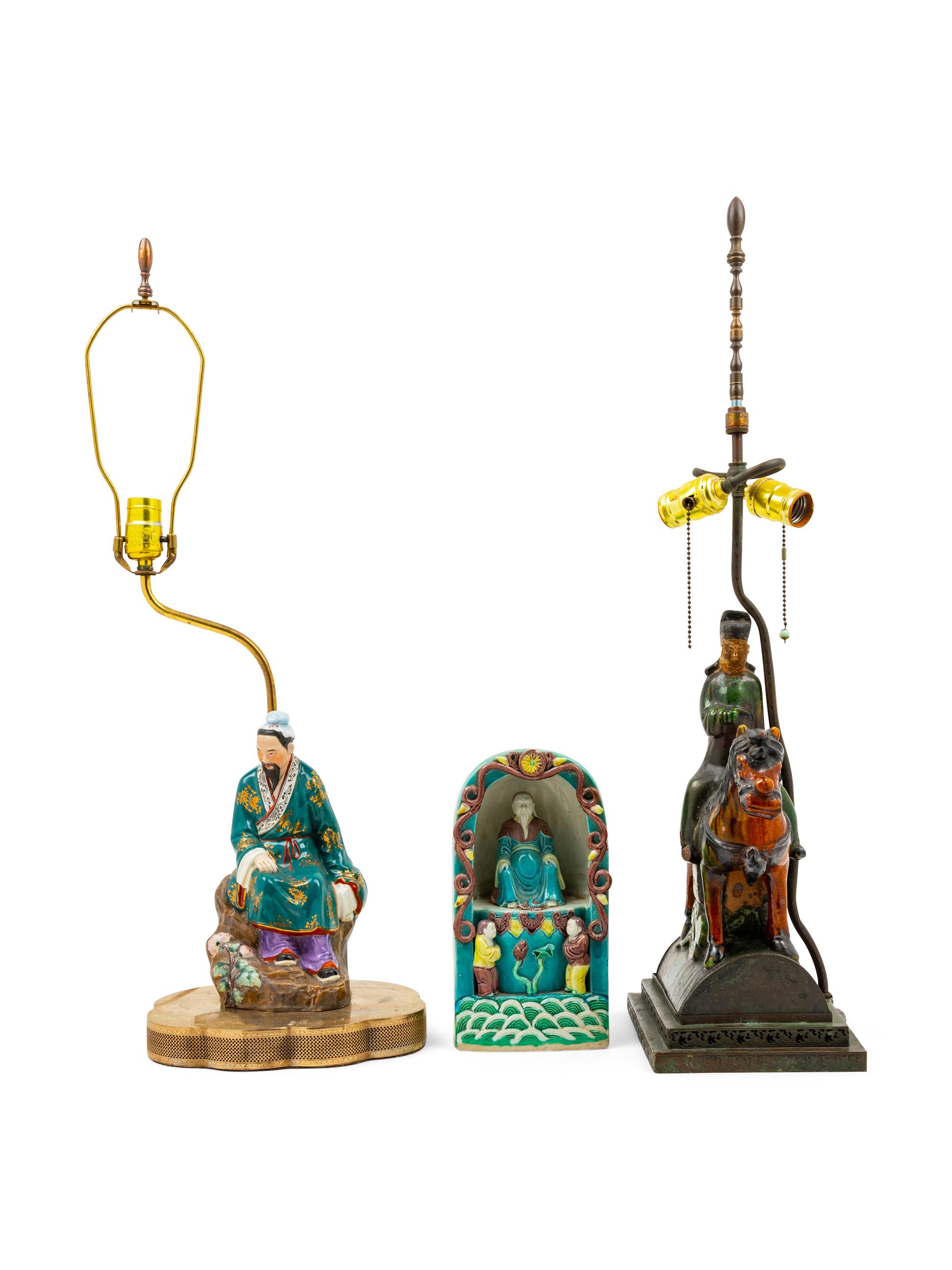 A Group of Three Chinese Porcelain Figures