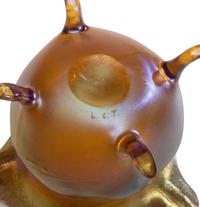 Two Tiffany Studios Gold Favrile Glass Vases