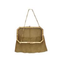 YELLOW GOLD, DIAMOND, AND SAPPHIRE PURSE