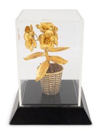 A Tiffany Silvergilt Flowering Shrub — 20TH CENTURY