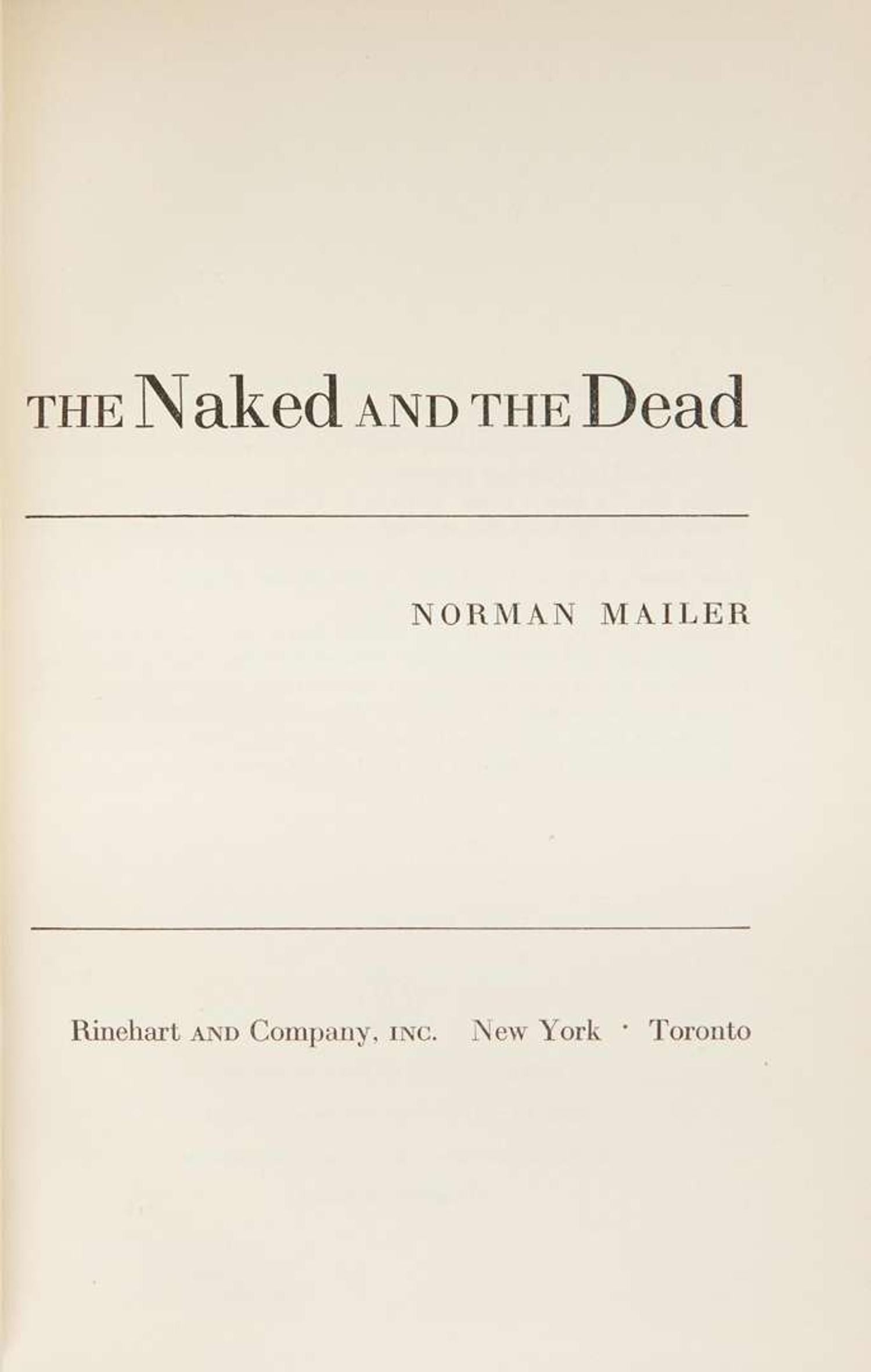 [Literature] Mailer, Norman: The Naked and the Dead