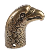 Pre-Civil War ornate brass eagle head saddle pommel.