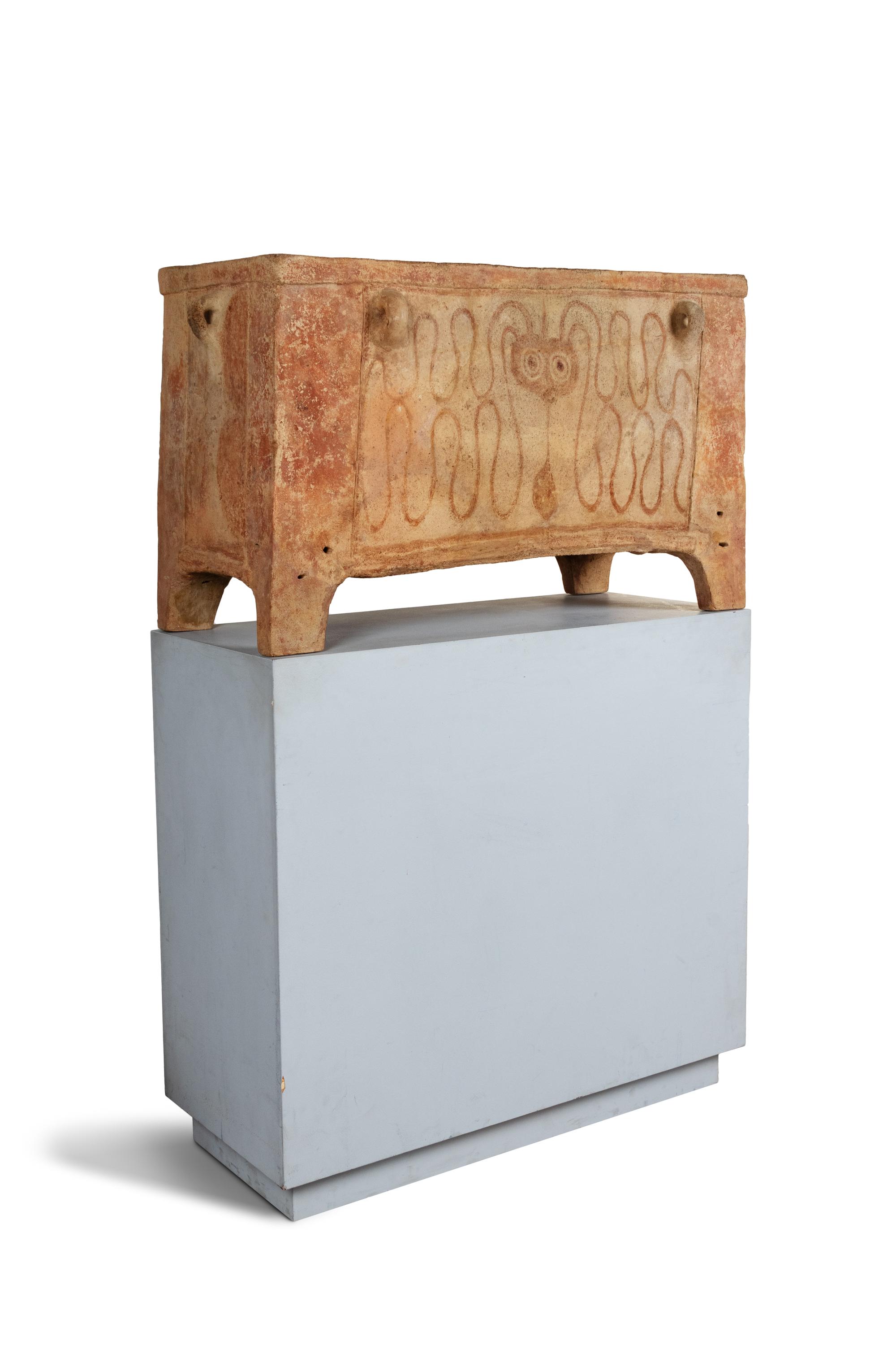 A Minoan Painted Terra Cotta Larnax