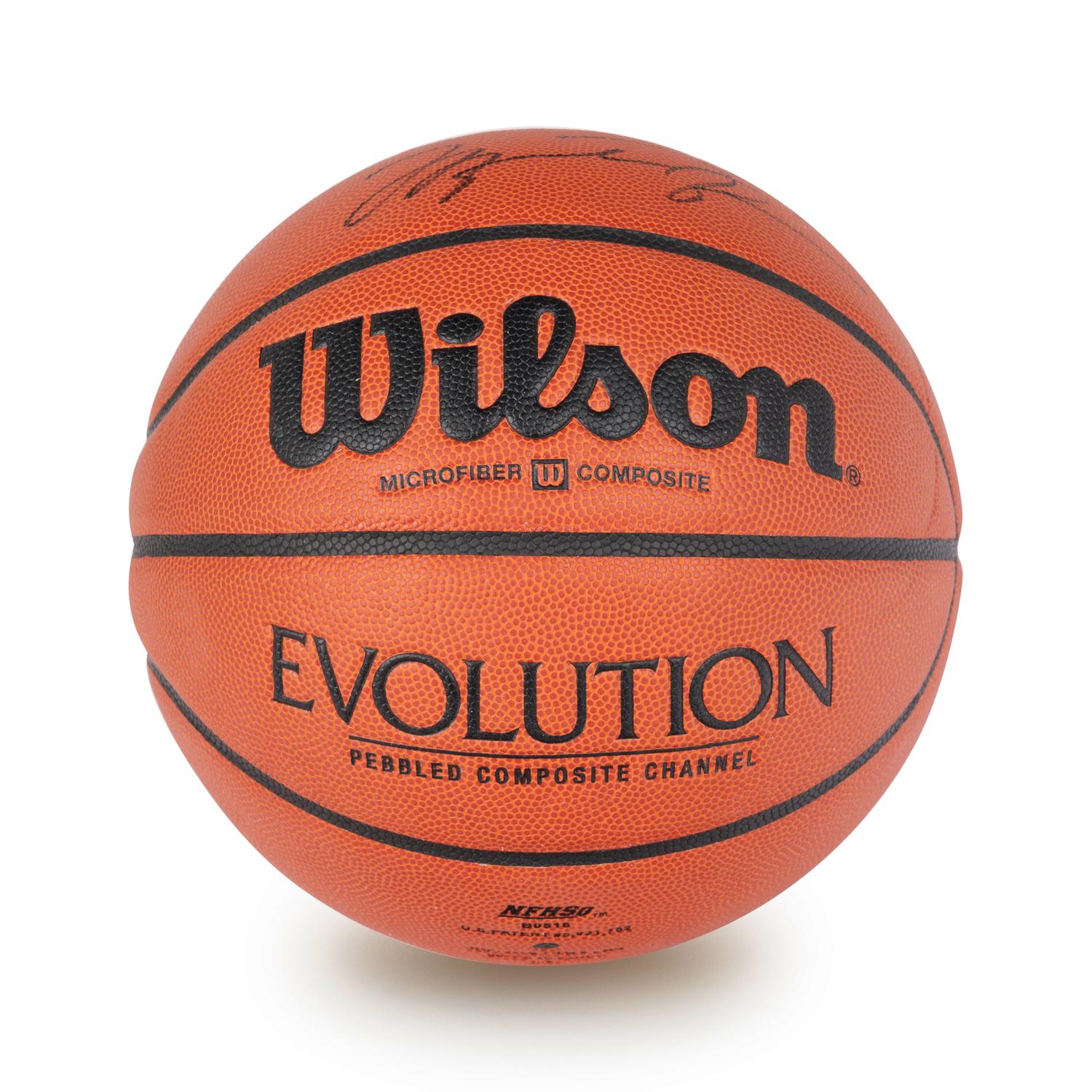 A Michael Jordan Signed Autograph Wilson Basketball (Beckett Authentication Services Letter BAS Certified),