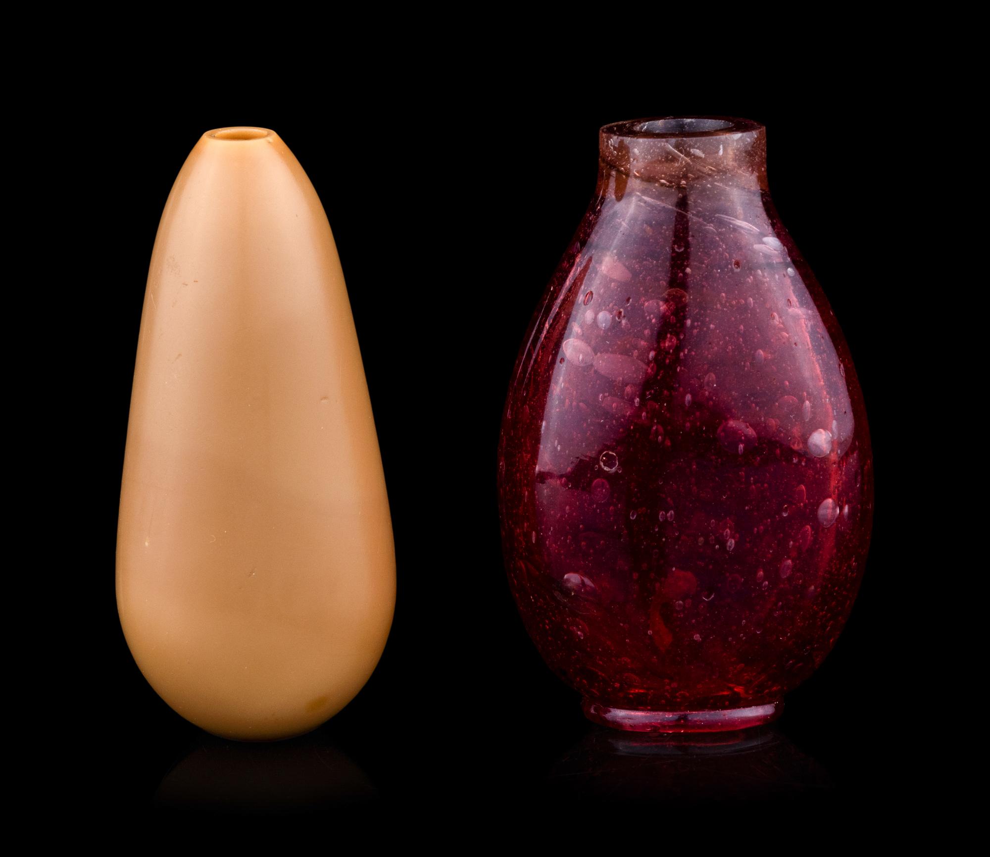 Two Chinese Glass Snuff Bottles