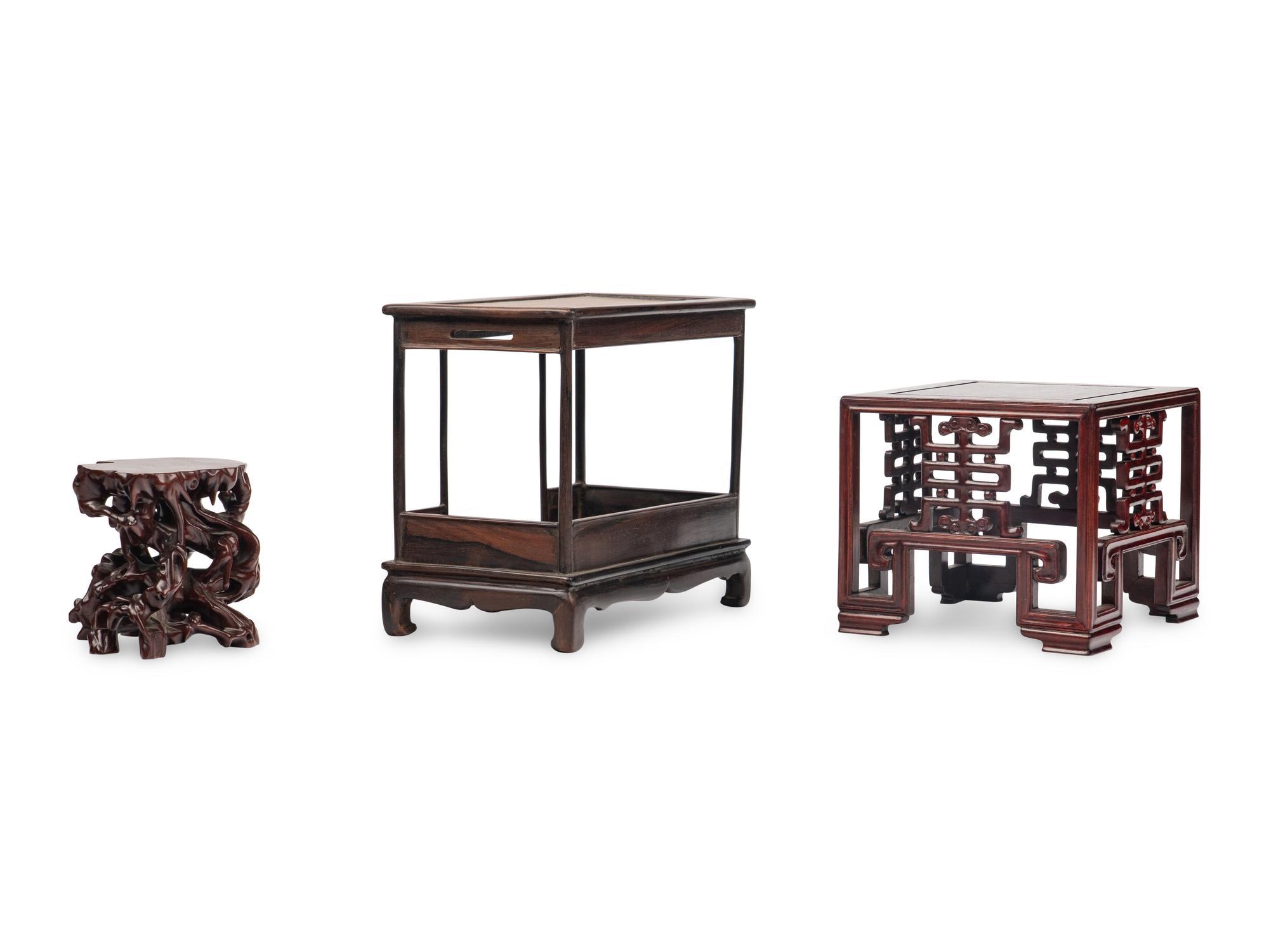 Three Chinese Hardwood Stands