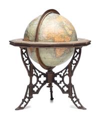 An Eight-Inch Terrestrial Table Globe on Cast-Metal Stand