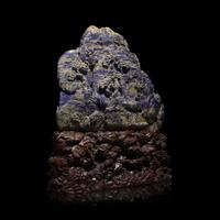 A Large Chinese Lapis Lazuli 'Eight Immortals Crossing the River' Boulder, Qing Dynasty — 清 青金石雕羅漢渡江山子