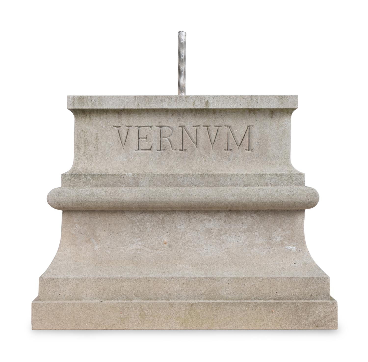 A Set of Four Monumental Carved Marble Garden Herms Allegorical of the Four Seasons