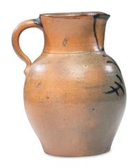 A Rare David Albright Cobalt Decorated 'Tulip' Pitcher