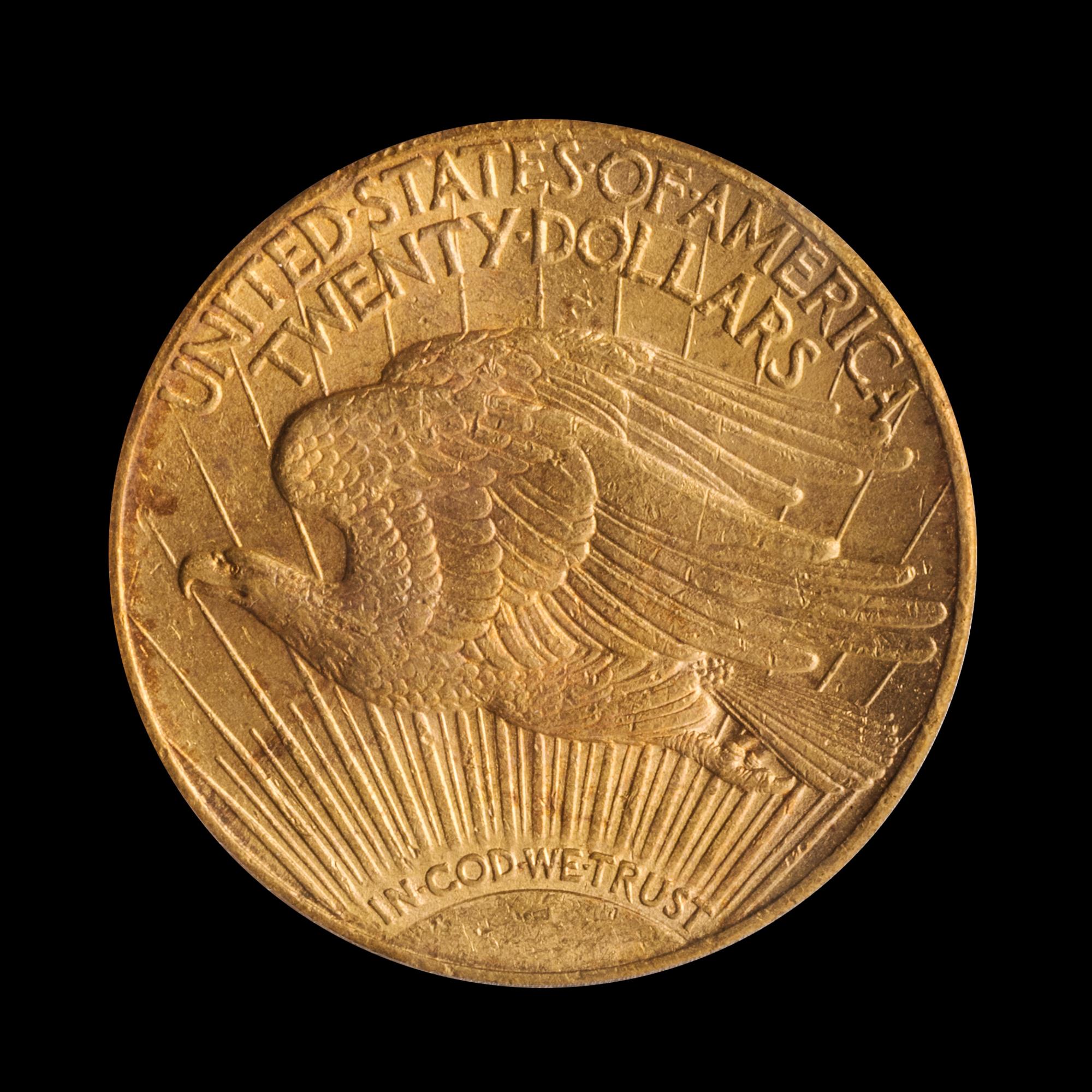A United States 1908-S St. Gaudens $20 Gold Coin