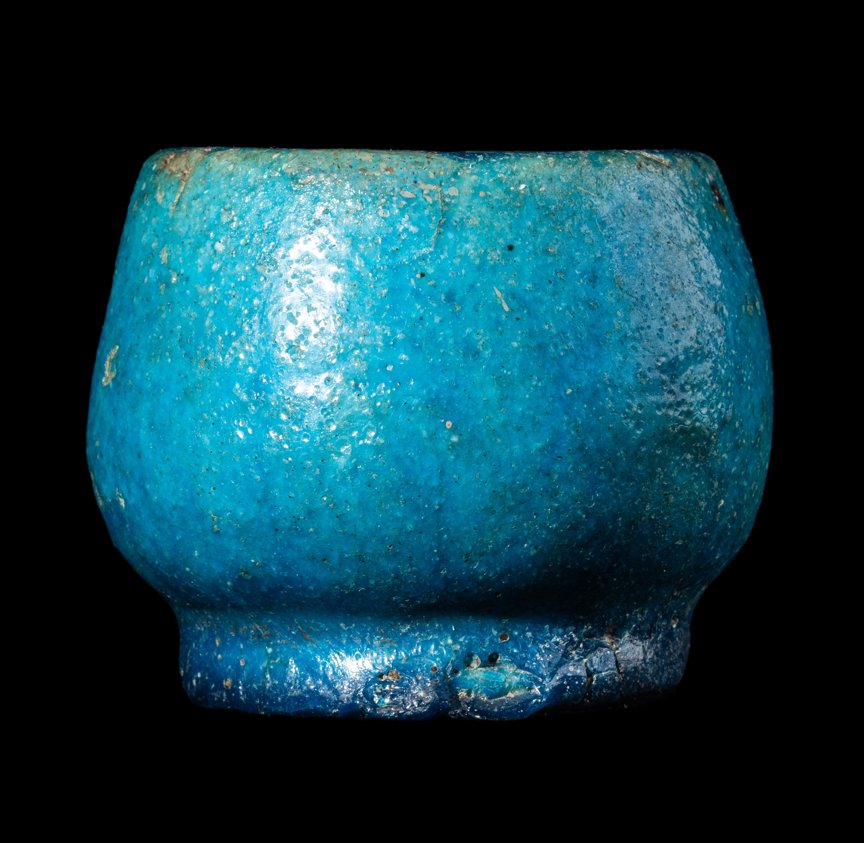 A Romano-Egyptian Faience Inkwell
