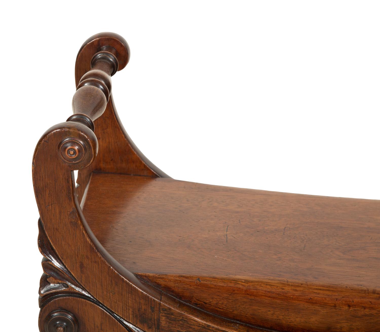 A Regency Style Mahogany Curule Form Tabouret