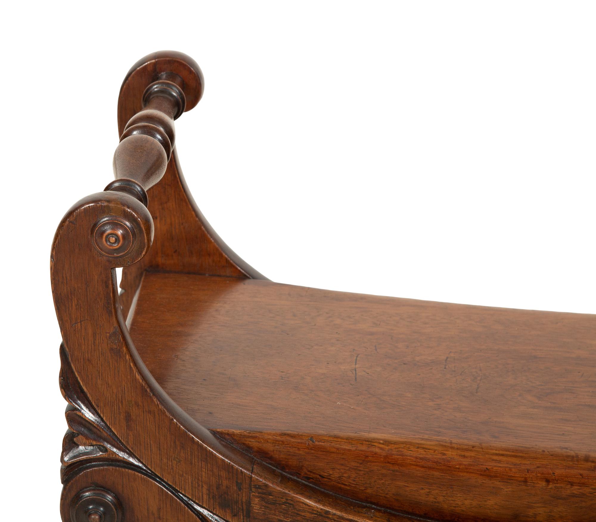 A Regency Style Mahogany Curule Form Tabouret
