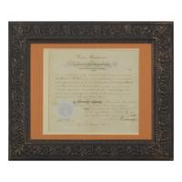 [Presidential] Buchanan, James. Partially-printed document, signed