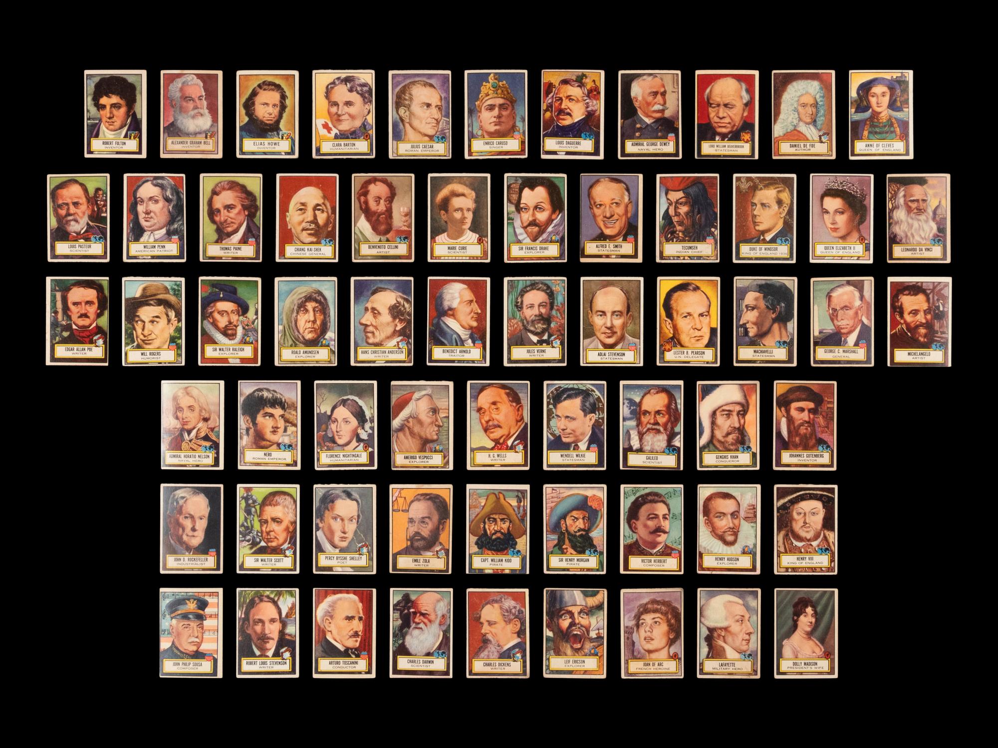 A Near Set of 1952 Topps Look n’ See Trading Cards (71/75)