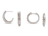 COLLECTION OF DIAMOND HOOP EARRINGS