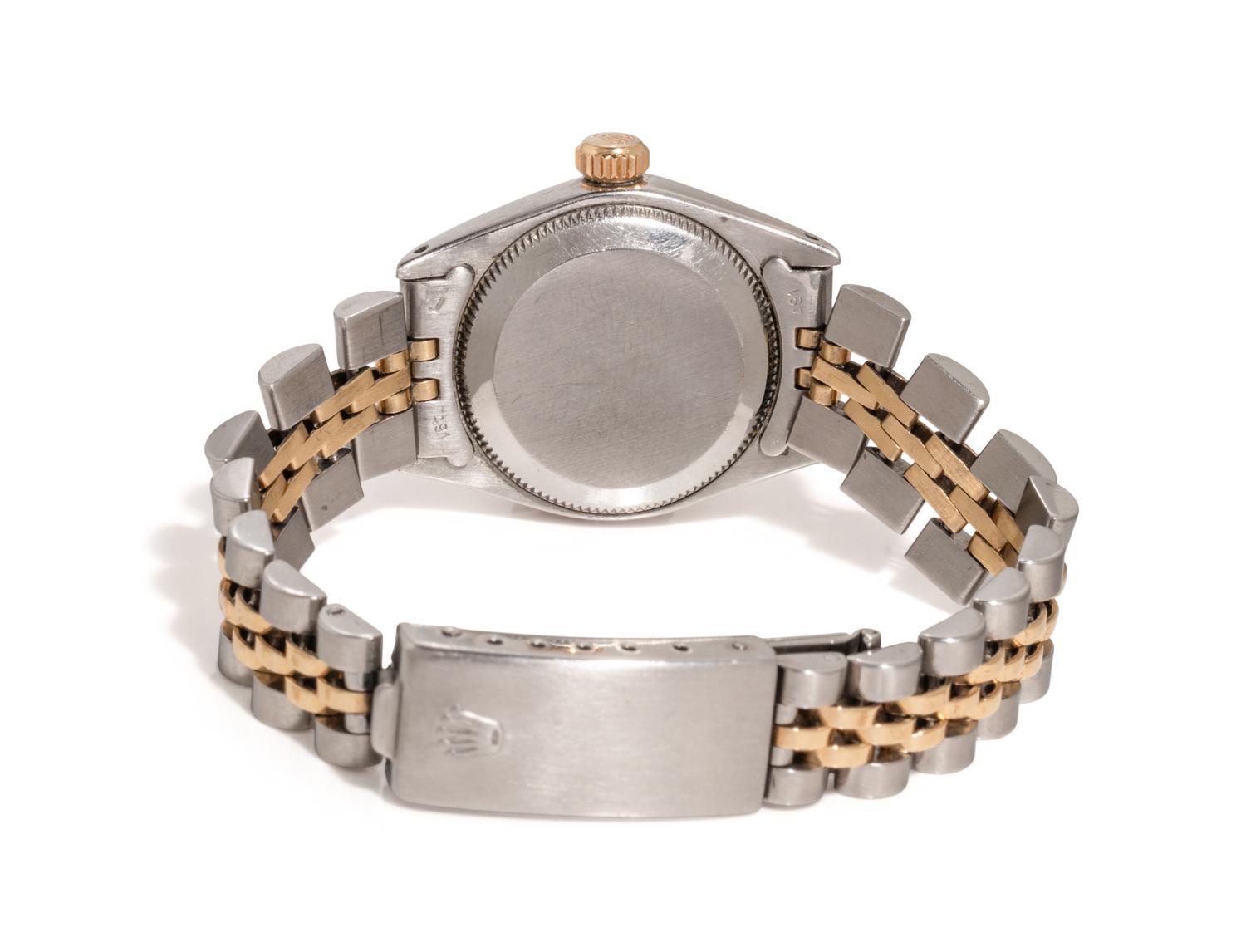 ROLEX, STAINLESS STEEL AND YELLOW GOLD 'OYSTER PERPETUAL' WATCH