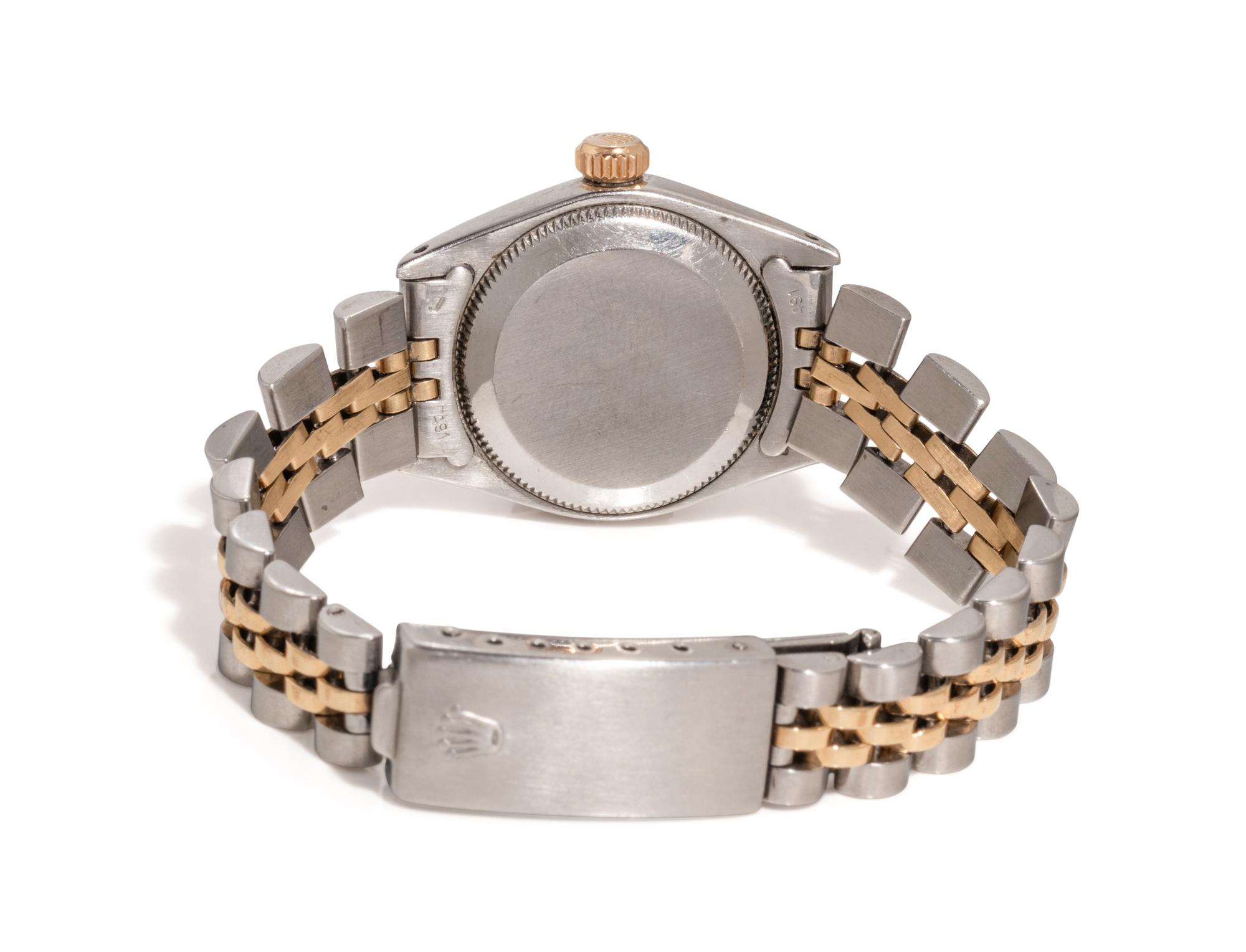 ROLEX, STAINLESS STEEL AND YELLOW GOLD 'OYSTER PERPETUAL' WATCH